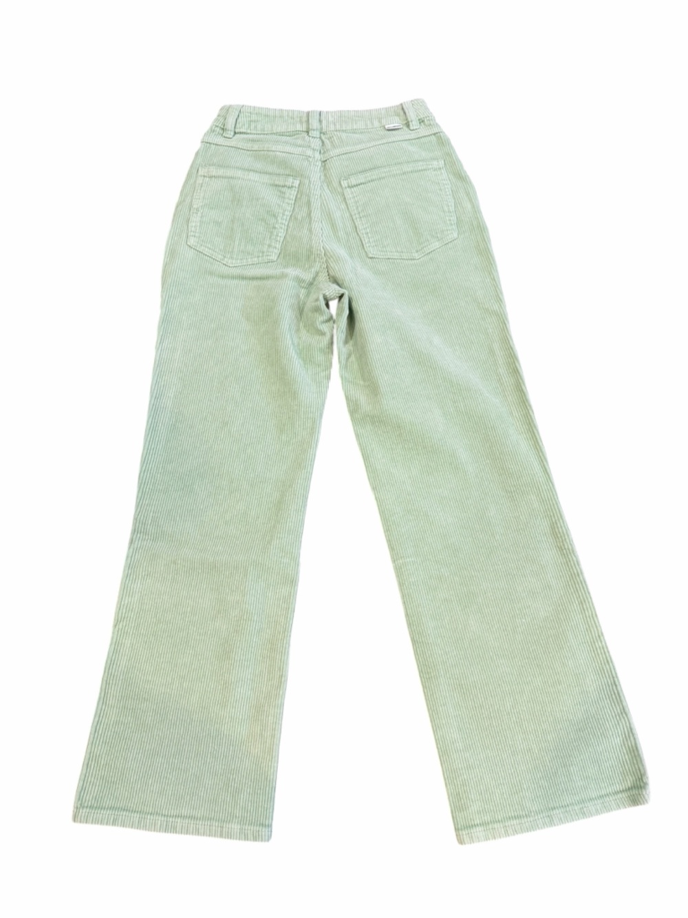Billabong x Salty Blonde Sage Green Corduroy Pants High Rise Straight Leg 26 - Picture 2 of 10